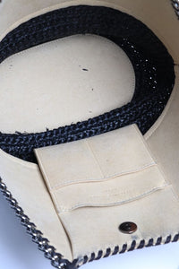 Stella McCartney Black raffia shoulder bag