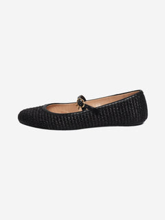 Raffia black ballet flats - size EU 39.5 (UK 6.5) Flat Shoes Gianvito Rossi 
