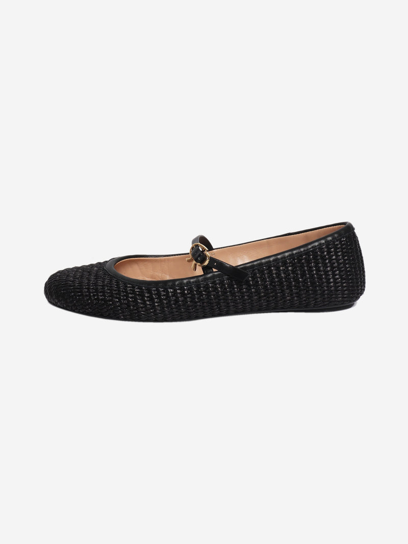 Raffia black ballet flats - size EU 39.5 (UK 6.5) Flat Shoes Gianvito Rossi 
