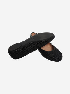 Raffia black ballet flats - size EU 39.5 (UK 6.5) Flat Shoes Gianvito Rossi 