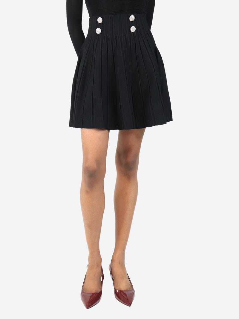 Black embellished skater skirt - size UK 6 Skirts Balmain 