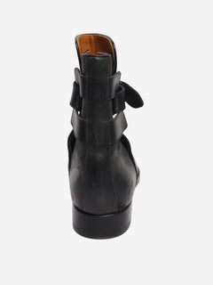 Black leather ankle boots - size UK 7 Boots Hermes 