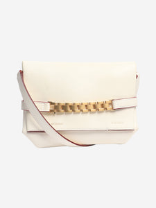 Victoria Beckham White chain leather top handle bag