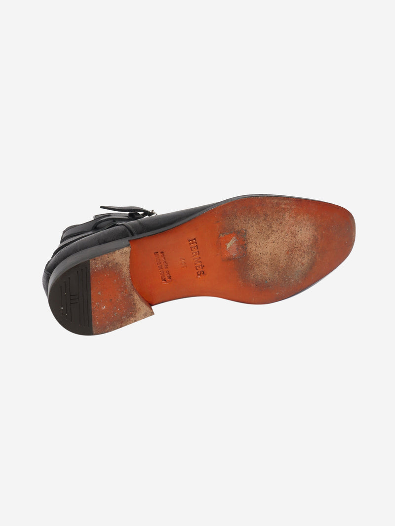 Black leather ankle boots - size UK 7 Boots Hermes 