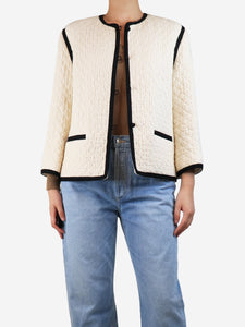 Masscob Cream quilted jacket - size UK 10