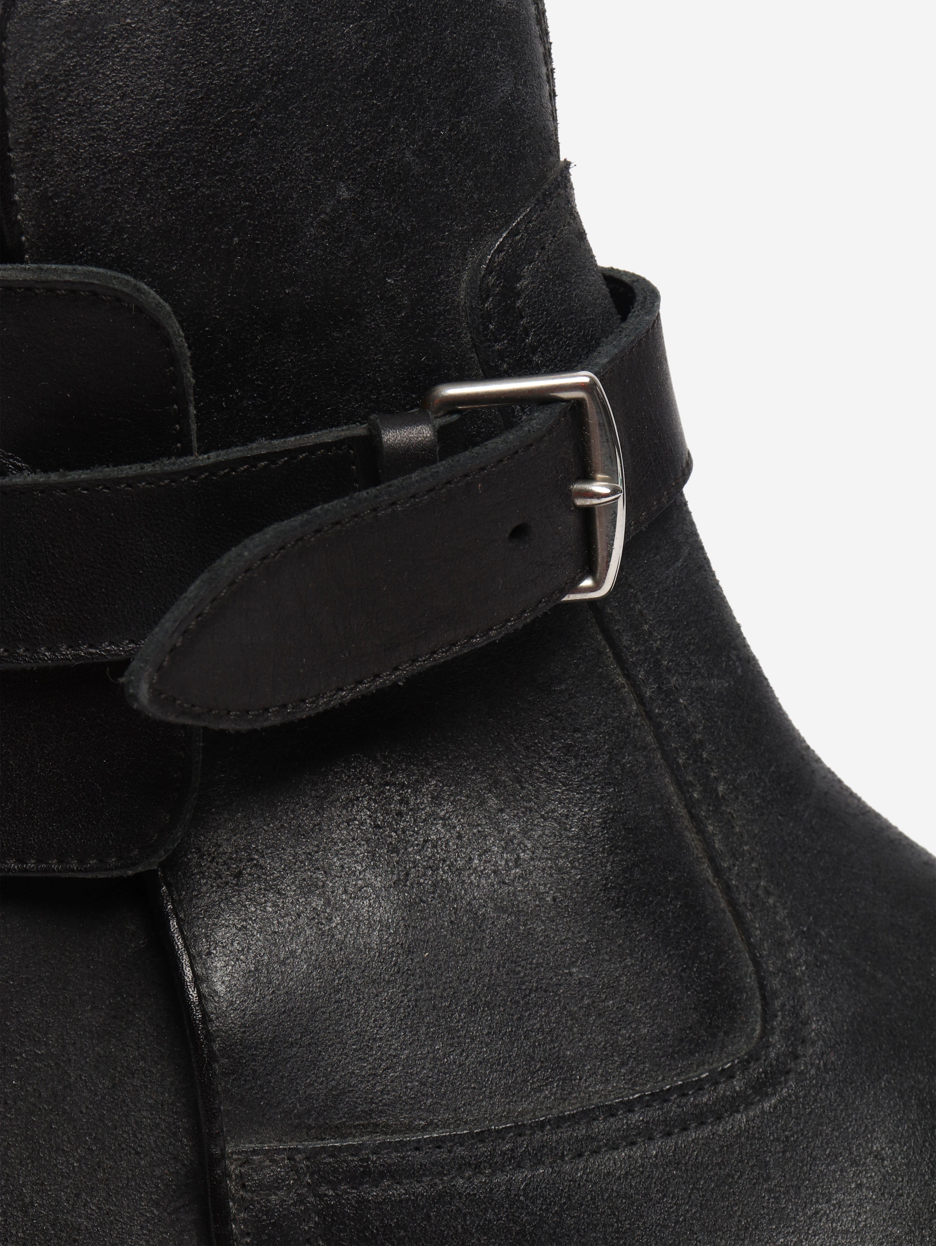 Black leather ankle boots - size UK 7 Boots Hermes 