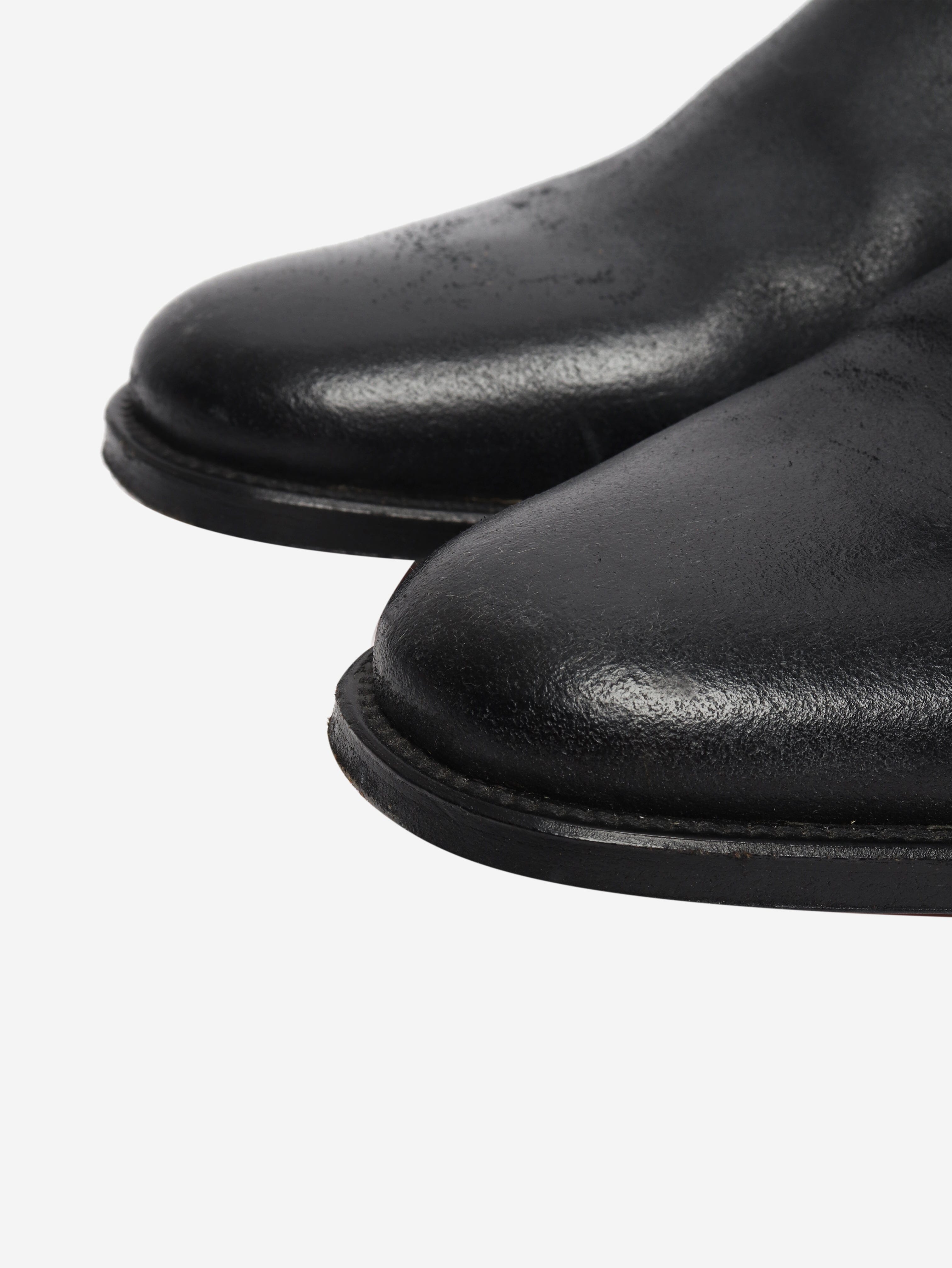 Black leather ankle boots - size UK 7 Boots Hermes 