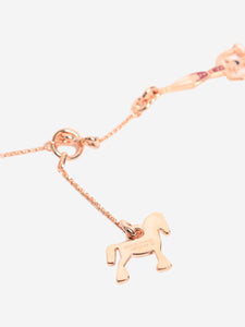 Hermes Rose gold Cheval necklace