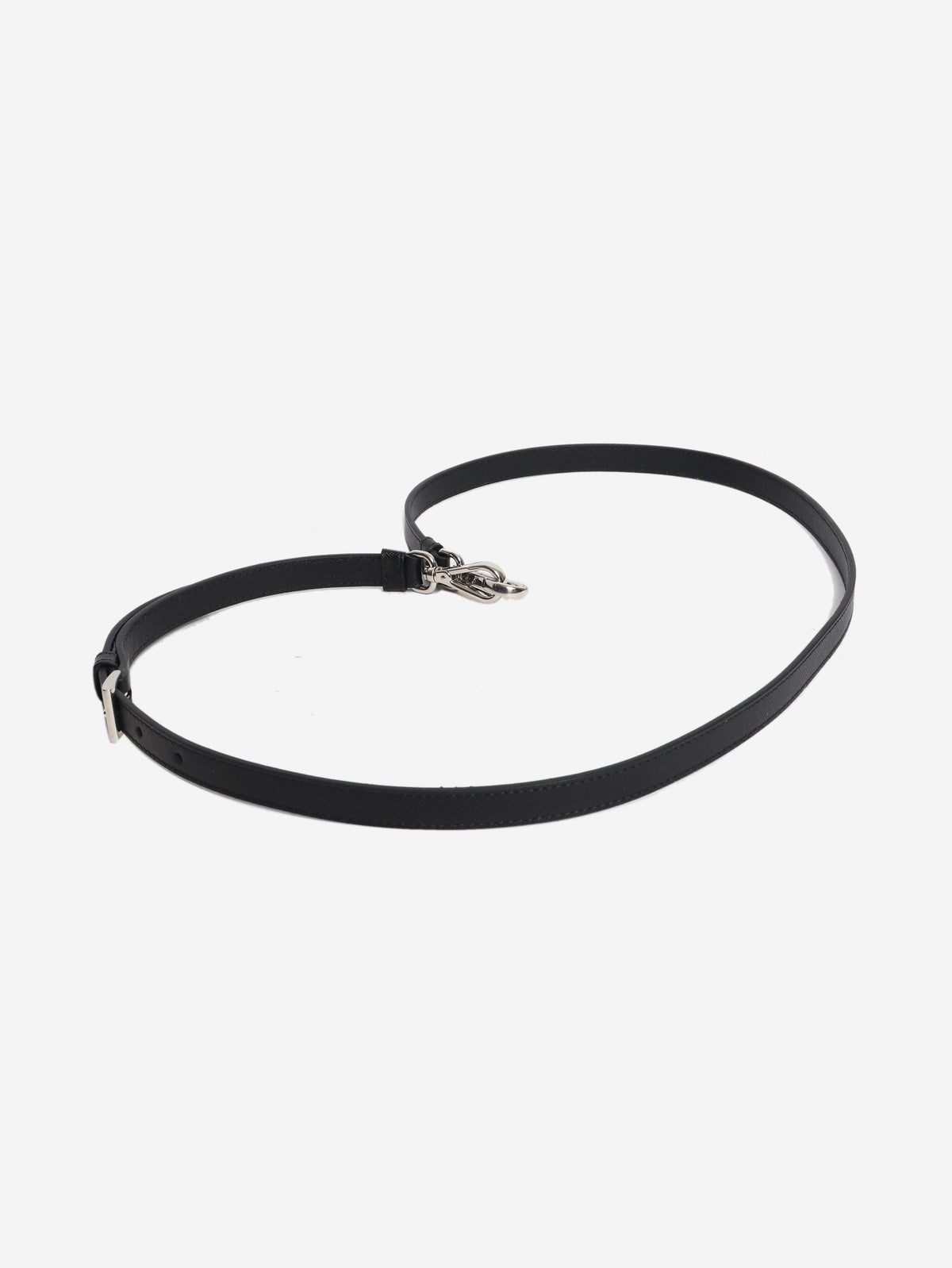 Black saffiano leather bag strap Bag Straps Prada 