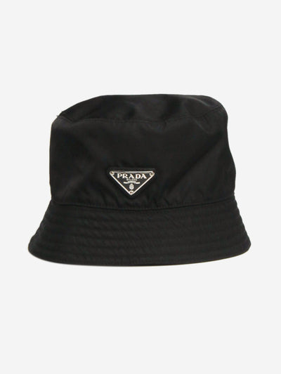 Black re-nylon bucket hat - size L Hats Prada 