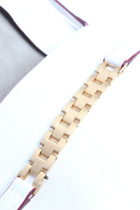 Victoria Beckham White chain leather top handle bag