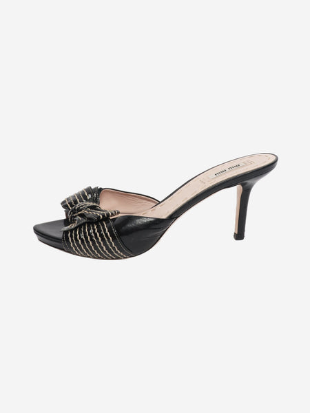 Black patent bow mules - size EU 40.5 product image