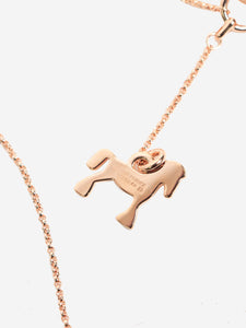Hermes Rose gold Cheval necklace