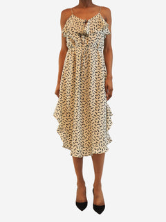 White and black spaghetti strap dress - size UK 6 Dresses Zimmermann 