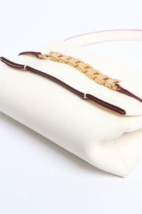 Victoria Beckham White chain leather top handle bag