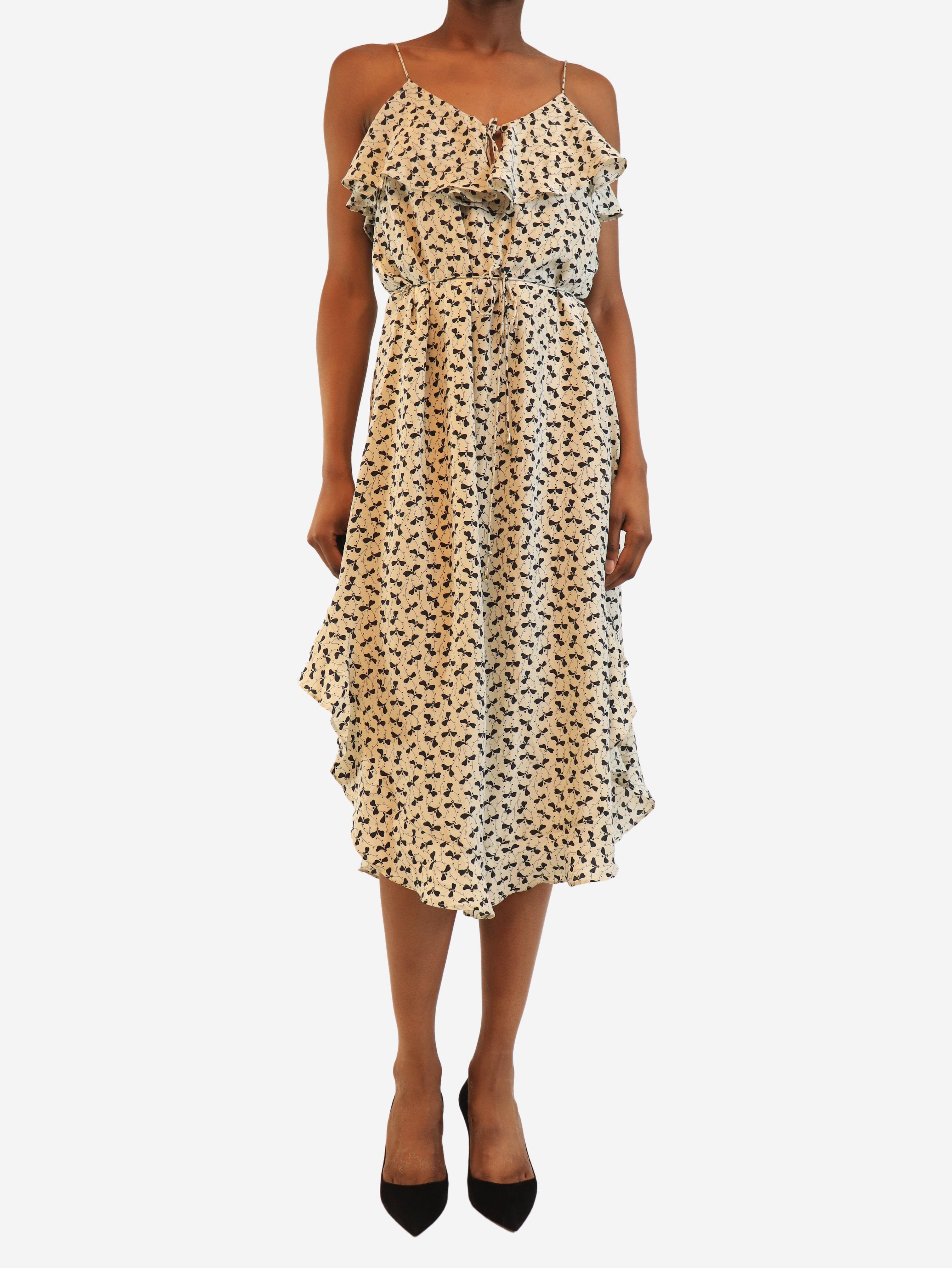 White and black spaghetti strap dress - size UK 6 Dresses Zimmermann 