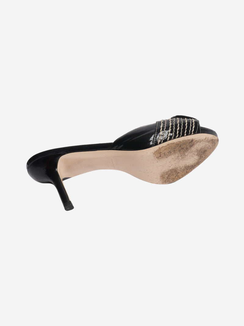 Black patent bow mules - size EU 40.5 Heels Miu Miu 