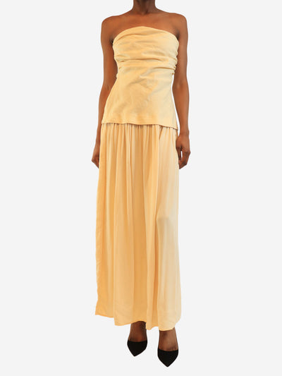 Butter yellow Hedy maxi dress - size UK 8 Dresses FAITHFULL 