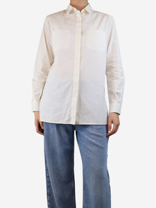 Loro Piana Cream pocket shirt - size UK 8