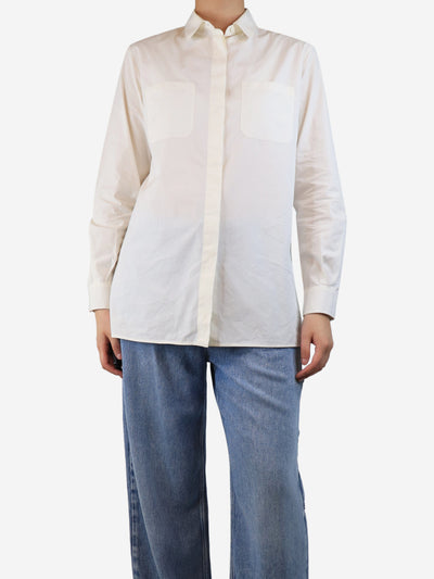 Cream pocket shirt - size UK 8 Tops Loro Piana 