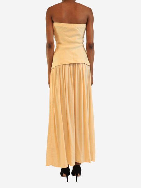 Butter yellow Hedy maxi dress - size UK 8 alternate image