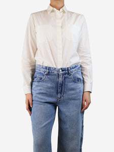 Loro Piana Cream pocket shirt - size UK 8