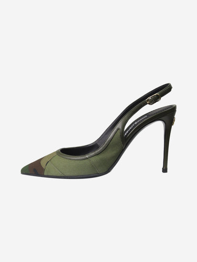Green pointed toe slingback pumps - size EU 37 Heels Dolce & Gabbana 