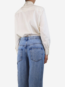 Loro Piana Cream pocket shirt - size UK 8
