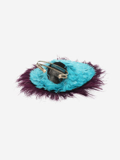 Purple Peacock feather fascinator Hats Vivien Sheriff 