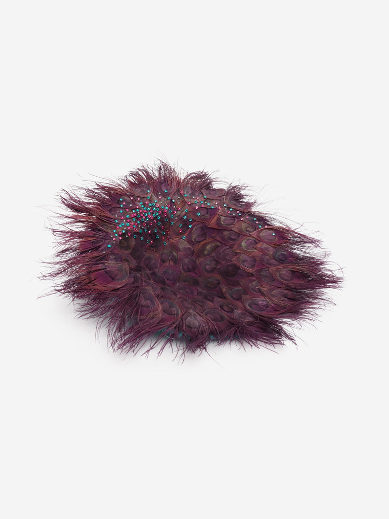 Peacock feather fascinator