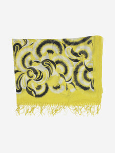 Dries Van Noten Green silk printed scarf