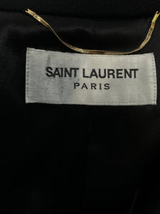 Saint Laurent Black wool coat - size UK 10