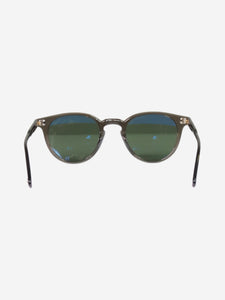 Garret Leight Grey round dark grey sunglasses