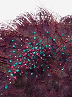 Purple Peacock feather fascinator Hats Vivien Sheriff 
