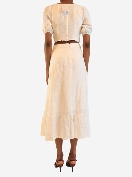 White embroidered top and skirt set - size UK 6 alternate image