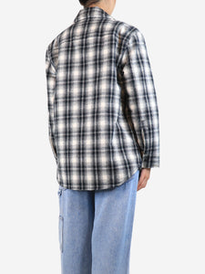 James Perse Black and cream fleece-lined check shacket - size S