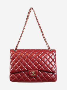 Chanel Cherry red 2010-2011 jumbo Classic single flap bag