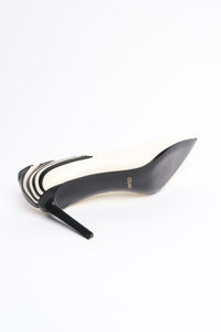 Celine White fan applique heels - size EU 40 (UK 7)