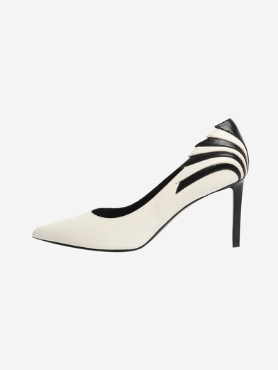 White fan applique heels - size EU 40 (UK 7) Heels Celine 