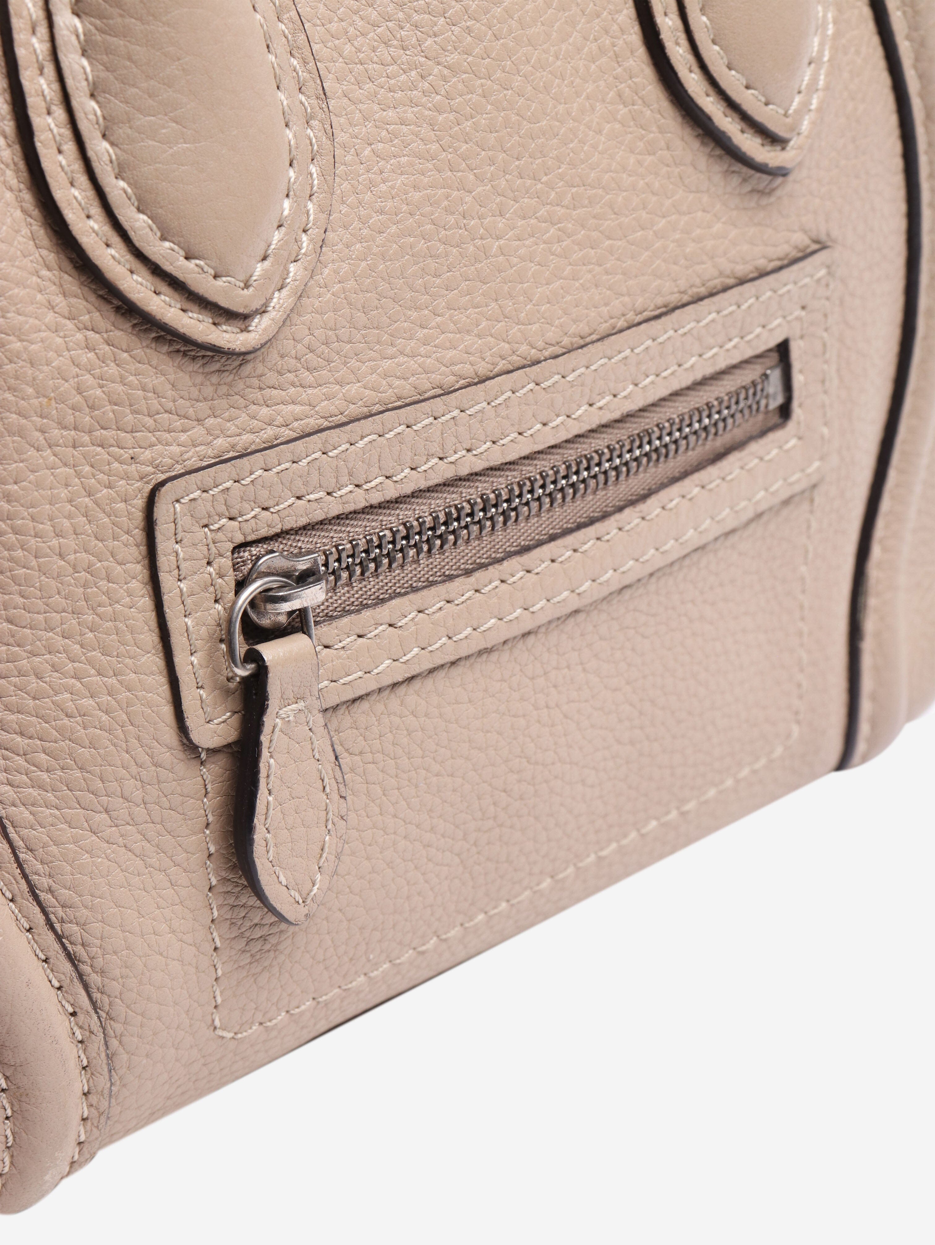 Celine Nano Luggage Calfskin 2Way Handbag - size Shoulder bags Celine 