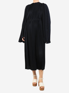 Balenciaga Black pleated midi dress - size UK 8