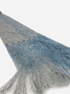 Loewe Blue mohair anagram scarf