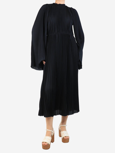 Black pleated midi dress - size UK 8 Dresses Balenciaga 