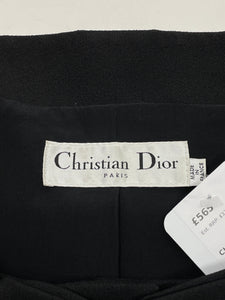 Christian Dior Black bow-detail waistcoat - size UK 14