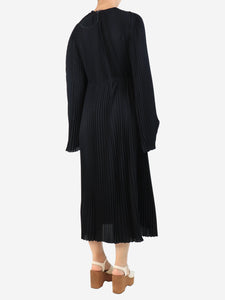 Balenciaga Black pleated midi dress - size UK 8