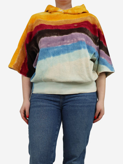 Multicoloured terry cloth hoodie - size M Tops Acne Studios 