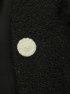 Chanel Black boucle jacket - size UK 10