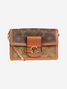 Louis Vuitton Brown Monogram Dauphine chain wallet