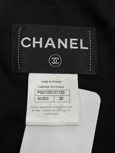 Chanel Black boucle jacket - size UK 10