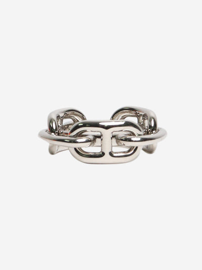Silver Chaine d'ancre Enchainee scarf ring Rings Hermes 